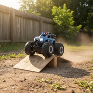 Rechargeable Battery Spray Monster Truck 4-Wheel Drive Play Vehicle 4WD for Boys