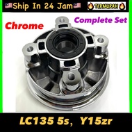 CHROME LC135 5S LC5S Y15zr Y15 Sprocket Hub Complete Set Spocket Hub LC 5S Spoket Clutch Hub + Oil S
