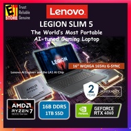Lenovo Laptop Legion Slim 5 Gaming (New Ryzen 7 8845HS AI PROCESSOR/16GB OR 32GB DDR5/1TB SSD/RTX 4060 8GB/16" WQXGA 165hz/ AI chip/ RGB KEY/ W11/BAG/2YRS) 83DH000BMJ