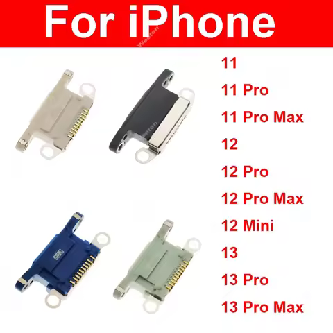 USB Port Connector For Apple iPhone 11 12 13 Mini Pro Max Jack Dock Contactor Cell Phone Small Parts