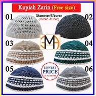 KOPIAH ZARIN -(STRETCHABLE) Dewasa Free Size 45cm-56cm