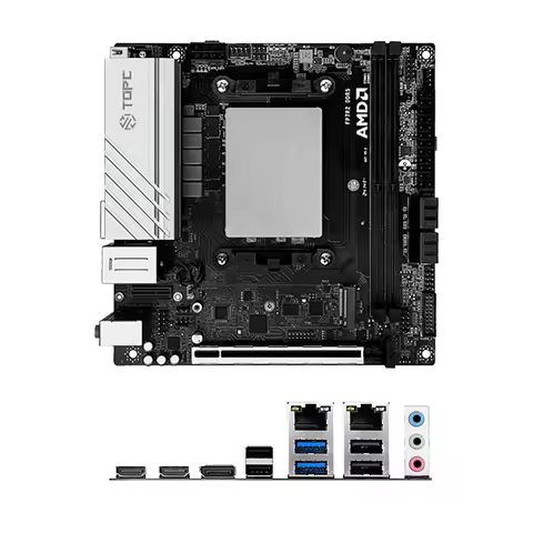 TOPC ITX Motherboard R7 7840HS / R9 7940HS / R7 8745HS 2*DDR5 RAM 2*M.2 2280 SSD 8*PCIE 4.0 4*SATA3.