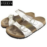 Birkenstock Floral Arizona涼鞋，窄版，女款，銀色，尺寸22.5厘米