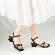 Giày Cao Gót MWC G225 - Sandal Cao Gót Quai Chéo Đính Nơ Thanh Lịch