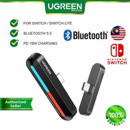 UGREEN Switch USB C Bluetooth 5.0 Audio Transmitter Wireless Low Latency Adapter 18W Fast Charge Nintendo Switch Receiver BT Headsets Speaker