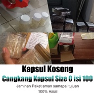 Empty Capsules Essential Capsule Shell Halal Gelatin Capsules 100pcs Size 0 Transparent Clear