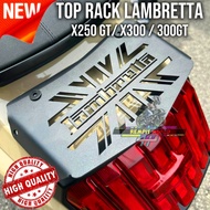 TOP RACK LAMBRETTA X250 X250GT X300 X300GT Scooter Monorack Fender Top Rack Rak Black LAMBRETTA  LAM