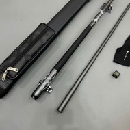 Carbon coated billiard cue. gray ruby billiard cue. Gray carbon coated billiard cue