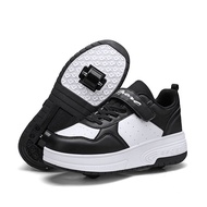Heelys shoes for boys, students, men and women, shrinkable double-wheeled heelys shoes, breathable暴走