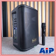 SOUNDBEST WP-8 ลำโพง 8นิ้ว พร้อม ไมค์ลอย 1ตัว ลำโพงพกพา 8 นิ้ว แอมป์ในตัว 500 วัตต์ SOUND BEST WP8 W