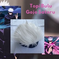 Gojo Satoru Cosplay Fur Hat/ Gojo Satoru Hair Hat Viral Men SpecialELEGAN Gojo Satoru Edition
