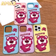 Cute Strawberry Bear 2 In 1 Jelly Shell For Infinix X657 X657B X657C X680 X680B X688C X6515 X6525B X