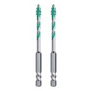 2PC Drill Bits for Glass Wood Metal Tiles Four-edge serrated eccentric drill bit