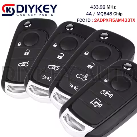 DIYKEY 4A/ MQB48 Chip 433MHz SIP22 Flip Car Remote Control Key For Fiat 500X Egea Tipo Toro Crono 20