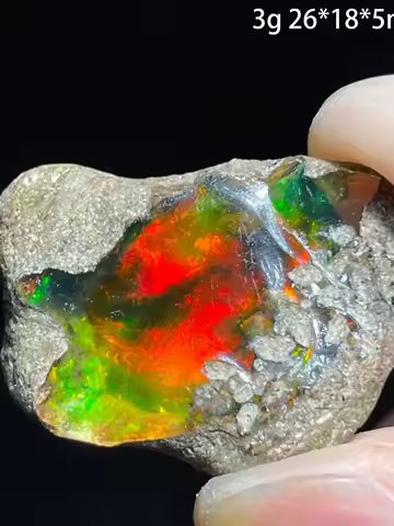 Natural Rare Stone Colorful Ethiopia Opal (Need In Water) Gem Mineral Healing Quartz Crystals Gemsto