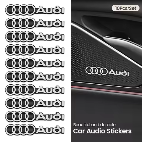 3D Car Audio Stereo Speaker Badge Sticker Decal Accessories For Audi S3 C7 C6 C5 B5 B6 B7 B8 B9 D3 Q
