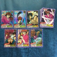 保證官方正版 1996日版 浪客劍心 激鬥1 全套 6閃38白 包括未開閃中閃;未開暗閃及單閃咭各兩張.動畫Card/咭/卡 合共44張. 送順豐運費, 不設散賣.