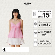 DOTTIE - Áo dây đính nơ - Hồng - T1112
