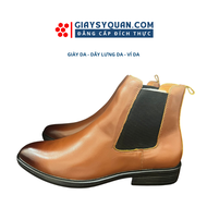 [ SALE XẢ KHO ]  GIÀY BOOTS NAM CHELLSEA BOOTS CLASSIC DA BÒ 100% C22 Nâu