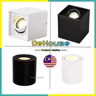 🇲🇾 DeHouze Black White Round Square Downlights / GU10 Holder / Surface Mounted Downlight  / Adjustab