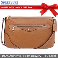Coach Handbag In Gift Box Crossbody Bag Ivie Messenger Light Saddle Brown # F72839