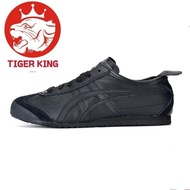(0406) Onitsuka Shoes for Women  Sale Leather Mexico 66 Shoes for men Unisex Casual Sports Sneakers All Black
