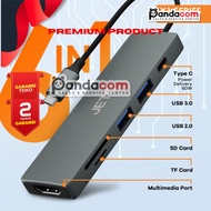 JETE Converter X1 6 in 1 Type-C Hub USB 3.0 USB 2.0 - 2-Year Warranty