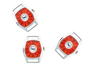 TVT 2pcs Rectangle Watch Faces for Your Interchangeable Beaded Bands TVT-3382-2 (Orange)