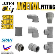 [LOCAL] PVC Acetal Fitting [15mm,20mm,25mm] Acetal Connectors Socket Tee Elbow Nipple Socket Male/Fe