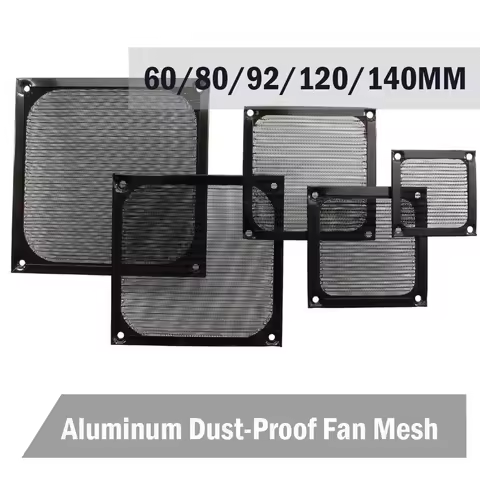 2PCS Gdstime 60mm 80mm 92mm 120mm 140mm Fan Dustproof Filter Aluminum Computer Case Fan Mesh Dust Co