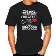 Men's 1992 - 25th wedding anniversary - 25 years vintag t shirt Customized Short Sleeve S-XXXL Lette
