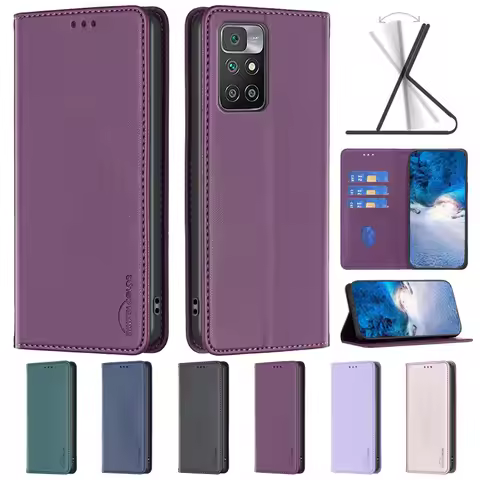 Redmi 10 10C Case Luxury Leather Flip Magnetic Phone Case for Funda Xiaomi Redmi 10 10C 10A Redmi10 