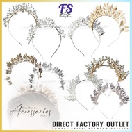 1PC-LEAF JEWELRY HAIRBAND/DIAMOND HAIRBAND/WEDDING HEADBAND/CROWN/SILVER GOLD TIARAS CROWN/CR483/CR4