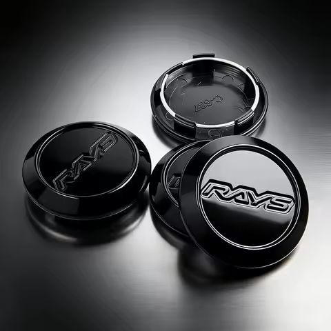 4pcs wheel caps rays 3D emblem 64mm/2.52 inch wheel center cap wheel cover hub cap black Car Accesso