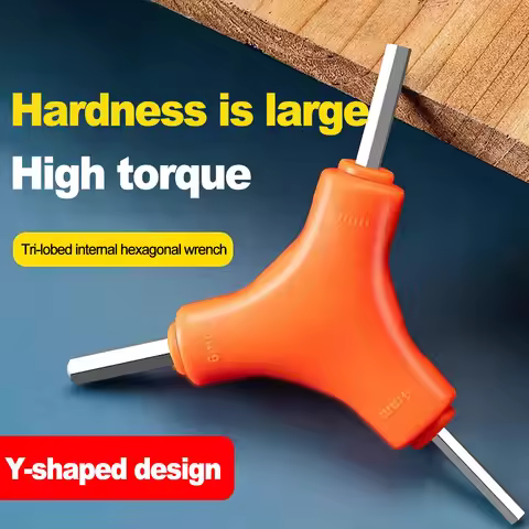 Jeu de clés hexagonales trigéminales 3 en 1, 2.5/3/4/5/6/8mm, outils manuels en acier au carbone, ou
