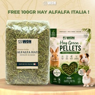 Hay Alfalfa Bundling Package 1kgITALIA + Hay Alfalfa Pellets 1kgAUSTRALIA | Rabbit Food | Hay Alfalf