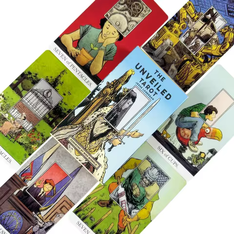 The Unveiled Tarot Deck Illustrated Card Set 10.3*6cm Unique Art Design For Beginners & Pros & Party