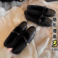 Women Shoes Inner Heightening Flat Shoes Autumn Winter Plush Fur