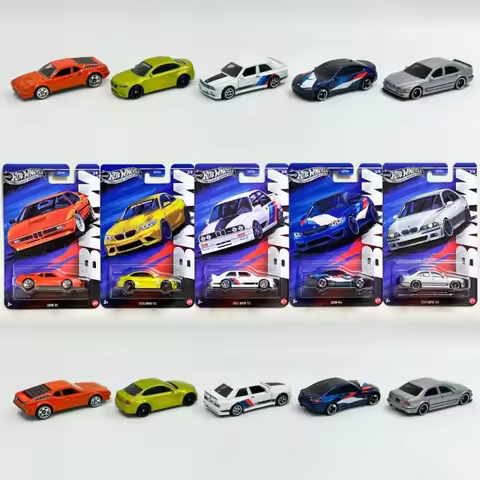 Hot Wheels Silver Series Bmw M1 M2 M3 M4 M5 Alloy Diecast Collectible Car Model Set For Car Collecti