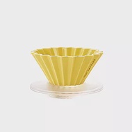 日本 ORIGAMI 陶瓷濾杯組S 蛋黃色/AS樹脂