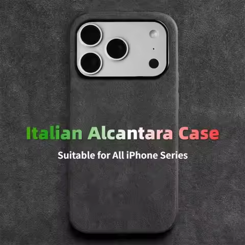 Italian for ALCANTARA Leather Case for iPhone 17 Pro Max 16 Pro Max 15 Pro Max 14 13 12 11 Xs Max Xr