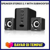 Speaker Stereo 2.1 with Subwoofer & USB Power / Speaker Stereo Pc Jack Full Bas Gede / Speaker Aktif