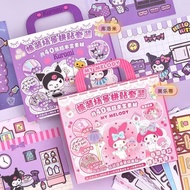 DIY 3D Scene Collage Stickers Delux No Cutting Kuromi Melody Magnetic Quiet Book Sanrio Large Size D