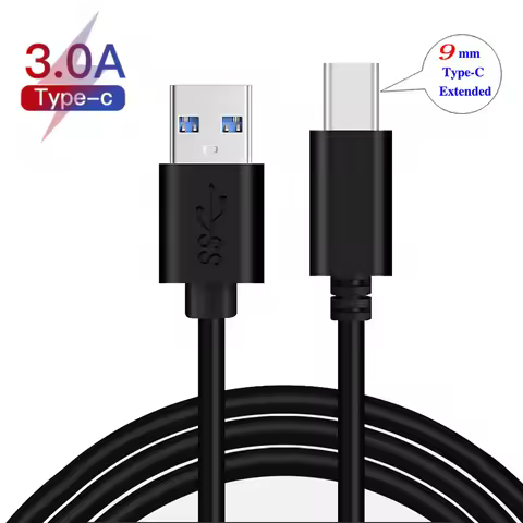 9Mm Long USB Type-C Extended Tip Fast Charger 3A Cable For Ulefone Armor 7E 8 9E 9 7 X8 3W 3WT 5S 6E