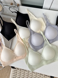 Push-Up Bra 3cm Thick - Wireless Thin Gather Sexy Fixed Strap (1/2 Cup)