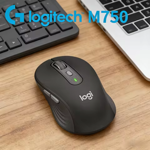 Logitech M750 L Wireless Mouse Dual Mode Multi-Device Switch Programmable Buttons For Laptop Desktop
