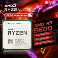 AMD Ryzen 5 5600 CPU Novo R5 5600 Game Processor Socket AM4 6-Core 65W DDR4 Desktop CPU Processador 