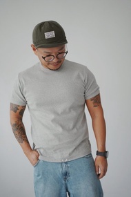 索隆加強收邊羅紋短袖TEE - 2色 - 胸肌灰