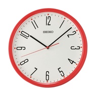 [𝐏𝐎𝐖𝐄𝐑𝐌𝐀𝐓𝐈𝐂] Seiko Clock QHA011R QHA011 Decorator Red Analog Quartz Standard Basic Wall Clock