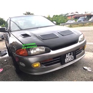 MIVEC EVO3 WIRA FRT BONNET FRONT BONET EVO 3 ( Scoop boleh buka ) Hard Fiber CYBORG R HIDUNG BOLEH B